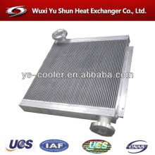 manufacturer of customized aluminum air compressor cooler with flange